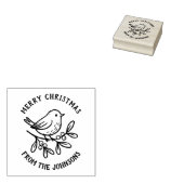 Personalisierter Familienname Frohe Weihnachten Ro Gummistempel (Stempel)