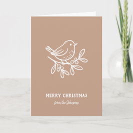Personalisierter Familienname Frohe Weihnachten Ro Karte
