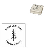 Personalisierter Familienname Frohe Weihnachten Ta Gummistempel