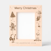 Personalisierter Familienname Frohe Weihnachtsfeie Geätzte Rahmen (Vorderseite)
