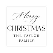 Personalisierter Familienname Frohe Weihnachtsschr Permastempel (Design)