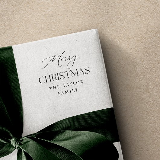 Personalisierter Familienname Frohe Weihnachtsschr Permastempel