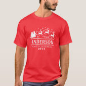 Personalisierter Familienname für Weihnachten T-Shirt (Vorderseite)