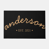 Personalisierter Familienname Handschrift Fußmatte (Vorderseite)