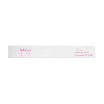 Personalisierter Familienname Hot Pink Rücksendead