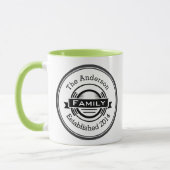 Personalisierter Familienname im Retro-Logo Tasse (Links)