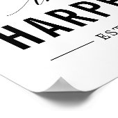 Personalisierter Familienname Jahr fest etablierte Poster (Ecke)