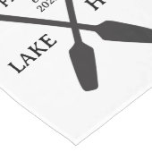 Personalisierter Familienname Lake House Großer Tischläufer (Ecke)