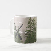 Personalisierter Familienname Lake House Kaffeetasse (Vorderseite Links)