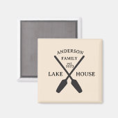 Personalisierter Familienname Lake House Magnet (Vorderseite/Rückseite)