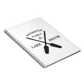 Personalisierter Familienname Lake House Notizblock (Rechte Seite)