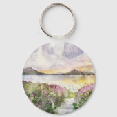 Personalisierter Familienname Lake House Schlüsselanhänger (Rückseite)