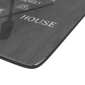 Personalisierter Familienname Lake House Schneidebrett (Ecke)