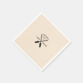 Personalisierter Familienname Lake House Serviette (Ecke)