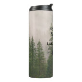 Personalisierter Familienname Lake House Thermosbecher (Nach links gedreht)