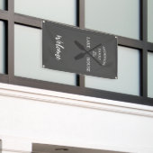 Personalisierter Familienname Lake House Willkomme Banner (Äußeres Gebäude)