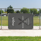 Personalisierter Familienname Lake House Willkomme Banner (Insitu)