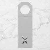 Personalisierter Familienname Lake House Willkomme Flaschenanhänger (Rückseite)