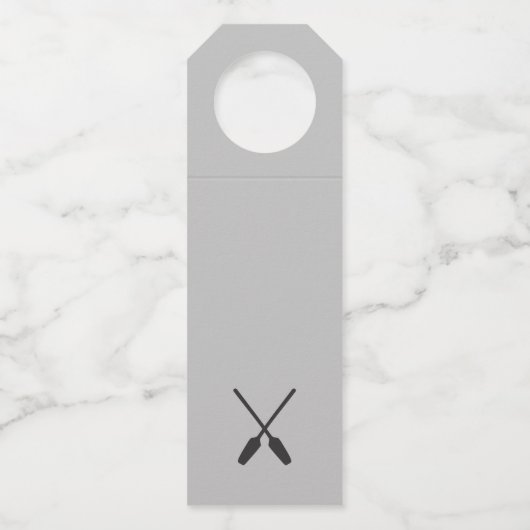 Personalisierter Familienname Lake House Willkomme Flaschenanhänger (Rückseite)