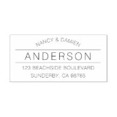 Personalisierter Familienname Moderne Rücksendeadr Permastempel (Design)