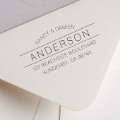 Personalisierter Familienname Moderne Rücksendeadr Permastempel