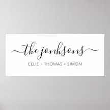 personalisierter Familienname moderner minimalisti