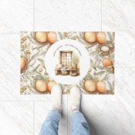 Personalisierter Familienname Osterbeige Fußmatte