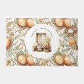 Personalisierter Familienname Osterbeige Fußmatte (Vorderseite)