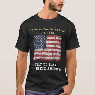 Personalisierter Familienname Patriotische amerika T-Shirt