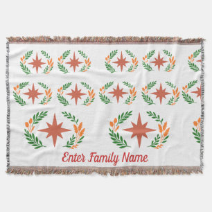 Personalisierter Familienname Rustikaler Boho-Ster Decke