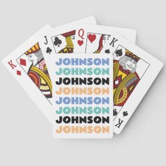 Personalisierter Familienname Spielkarten