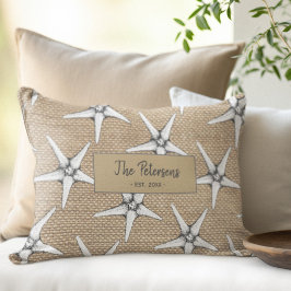 Personalisierter Familienname Strandhaus Lumbalkis Lendenkissen