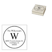 Personalisierter Familienname und anfängliche Ansc Gummistempel (Stempel)