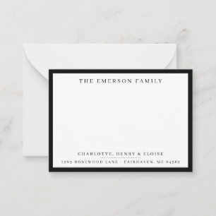 Personalisierter Familienname und Anschrift Mitteilungskarte
