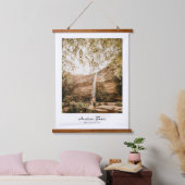 Personalisierter Familienname und Foto Art Print Wandteppich Mit Holzrahmen (Schlafzimmer)