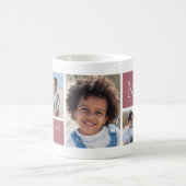 Personalisierter Familienname und Monogramm-FotoCo Kaffeetasse (Mittel)