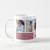 Personalisierter Familienname und Monogramm-FotoCo Kaffeetasse (Links)