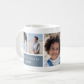 Personalisierter Familienname und Monogramm-FotoCo Kaffeetasse (Vorderseite Links)