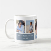 Personalisierter Familienname und Monogramm-FotoCo Kaffeetasse (Links)