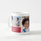 Personalisierter Familienname und Monogramm-FotoCo Kaffeetasse (Vorderseite Links)