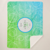 Personalisierter Familienname und wichtige Daten Sherpadecke (Vorderseite)