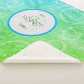 Personalisierter Familienname und wichtige Daten Sherpadecke (3/4)