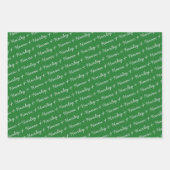 Personalisierter Familienname Weihnachtsbaum Geschenkpapier Set (Vorderseite 2)