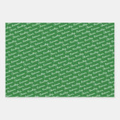 Personalisierter Familienname Weihnachtsbaum Geschenkpapier Set (Vorderseite)