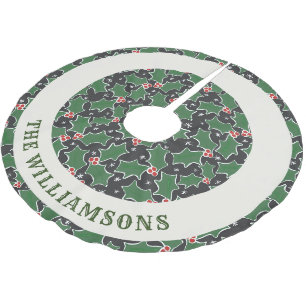personalisierter Familienname Weihnachtsbaumrock Polyester Weihnachtsbaumdecke