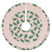 personalisierter Familienname Weihnachtsbaumrock Polyester Weihnachtsbaumdecke (Vorderseite)