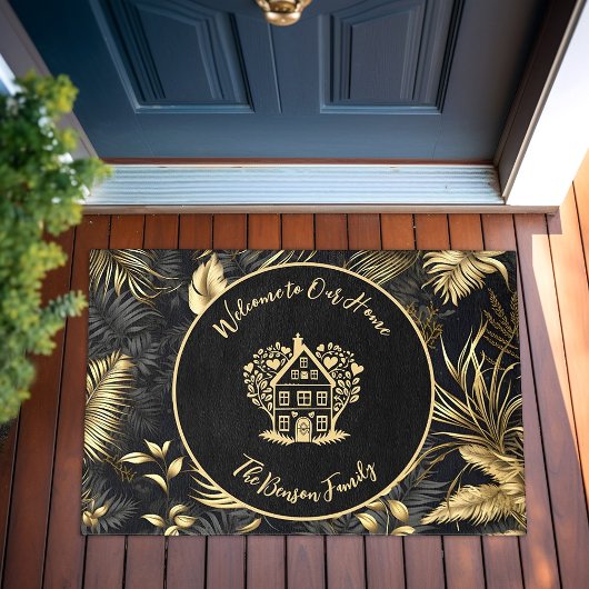 Personalisierter Familienname Willkommen auf unser Fußmatte