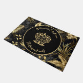 Personalisierter Familienname Willkommen auf unser Fußmatte (Schrägansicht)