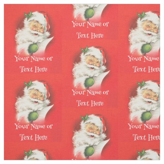 Personalisierter Familienname Winking Weihnachten Stoff (Muster)