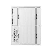 Personalisierter Familienplaner Notepad Notizblock (Rotiert)